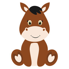 Cute Wildlife Animal Characters. Vector Illustration in Cartoon Style.
