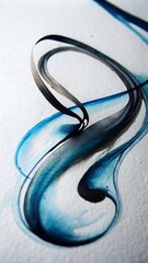 Artistic spontaneity in calligraphy on textured paper