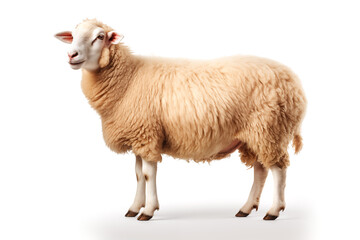 Fototapeta premium Sheep isolated on white background