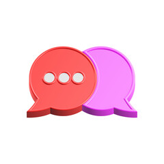 Chat talk symbol 3d icon shinny