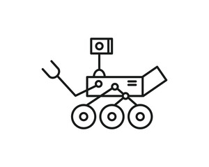 Mars rover icon vector symbol design illustration