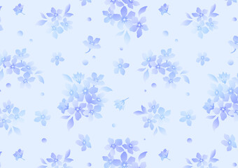 Flower on blue background