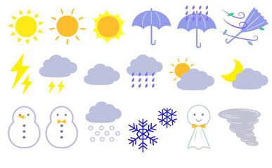 天気手書風イラスト