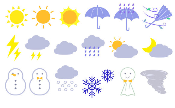 天気手書風イラスト