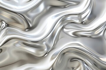 Silver abstract background with wavy pattern created with generative ai