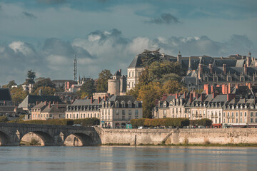 Obraz premium A parisian bridge over the loire river