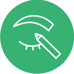 Brow Shaping and Filling Line White Circles Multicolors