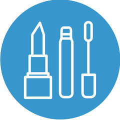 Lipstick and Lip Gloss Choices Line White Circles Multicolors