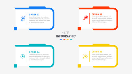 Obraz premium Three Step Infographic label design Vector template with line icons. process steps diagram, presentations, workflow layout, banner, flow chart, info graph vector illustration.