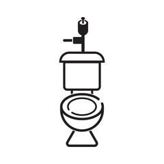 Toilet icon symbol vector isolated on white background