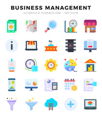 icons set. Business Management for web. app. vector illustration.