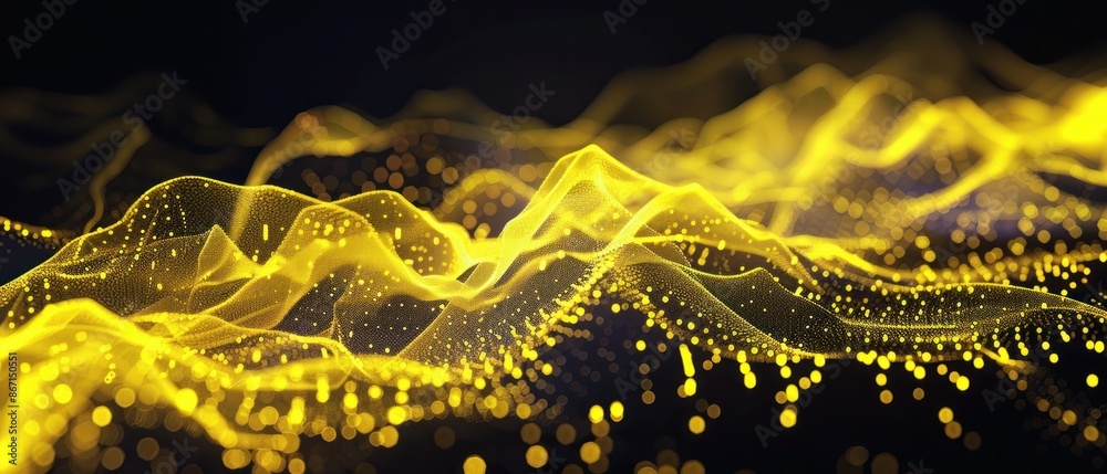 Poster digital technology network connection abstract plexus geometry background