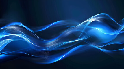 Fototapeta premium Blue curves background ,Clothes with a smooth surface, 3d renderingAbstract Business Technology Background , abstract minimal neon background with glowing wavy line