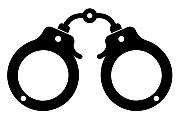 handcuffs crime vector illustration, handcuffs icon