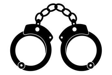 handcuffs crime vector illustration, handcuffs icon