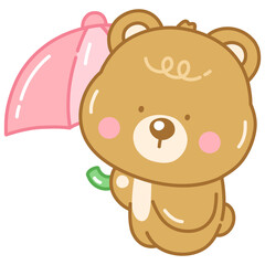 bear with umbrella
