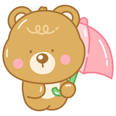 bear with umbrella