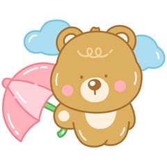 bear with umbrella