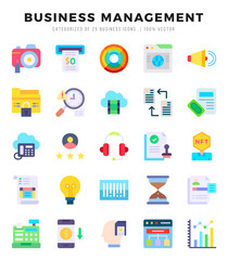 icons set. Business Management for web. app. vector illustration.