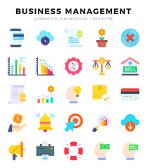 Business Management icons set for website and mobile site and apps.