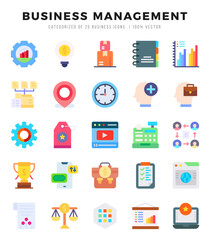 Business Management icons set for website and mobile site and apps.
