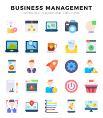 Simple Set of Business Management Related Vector Flat Icons.