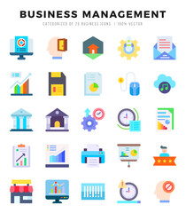 Business Management icons set. Vector illustration.