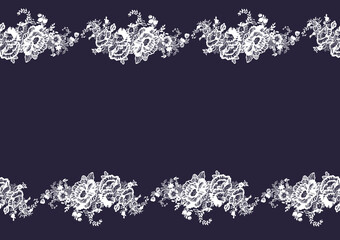 Black background with Flower frame