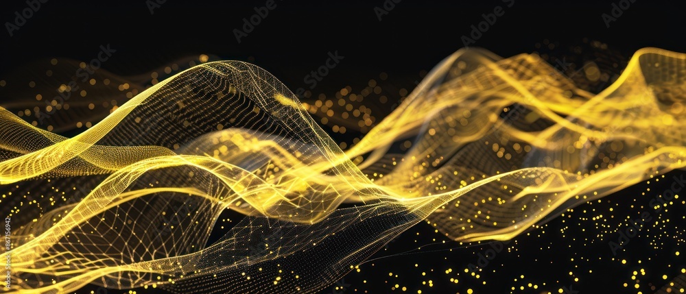 Poster digital technology network connection abstract plexus geometry background