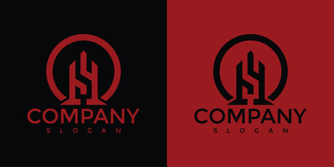 logo for a building company, with a modern concept.vector