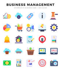 Business Management icons set for website and mobile site and apps.