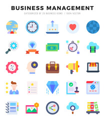 icons set. Business Management for web. app. vector illustration.