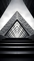 Striking Triangular Abstract Architecture Reaching Towards the Sky