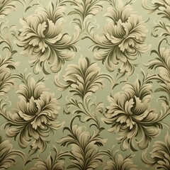 Ornate Floral Pattern Wallpaper