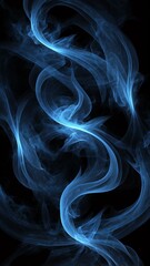 Fototapeta premium abstract blue fire design in black background