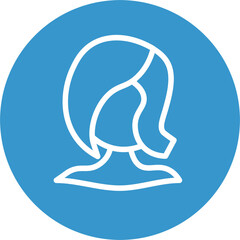 Stylish Hair Style Line White Circles Multicolors