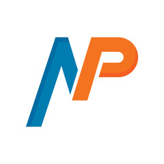 sign of np letter logo vector icon illustration © indra23_anu