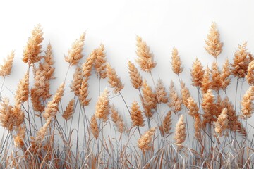 Fototapeta premium Wheat field on white background