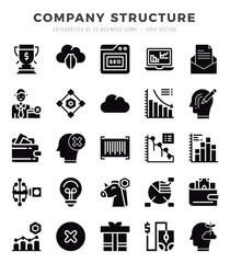 Company Structure Icon Bundle 25 Icons for Websites and Apps