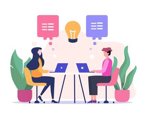 Team of professionals participating in a brainstorming session, brainstorming session, collaborative work