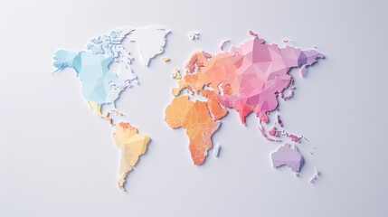 Obraz premium World map highlighting economic growth regions, financial trends overlay, global economy insights, detailed market analysis, vibrant colors