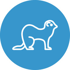 Ferret Line White Circles Multicolors