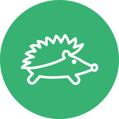 Hedgehog Line White Circles Multicolors