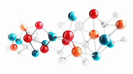Obraz premium Adrenaline molecule in vector format, detailed atomic structure, labeled elements, bright and clear lines, scientific accuracy on white background