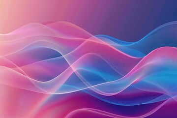 Abstract background of pink, blue and purple flowing waves. Digital art and design, digital illustration.