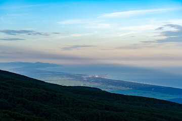 鳥海山からの酒田