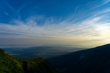鳥海山からの朝焼け