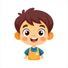 Cartoon kids with different expressions vector