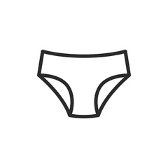 Women's underwear, linear style icon. female lingerie. Editable stroke width