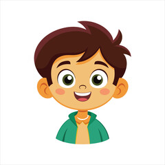 Cartoon kids with different expressions vector